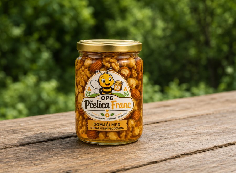 Domaći med s orašastim plodovima